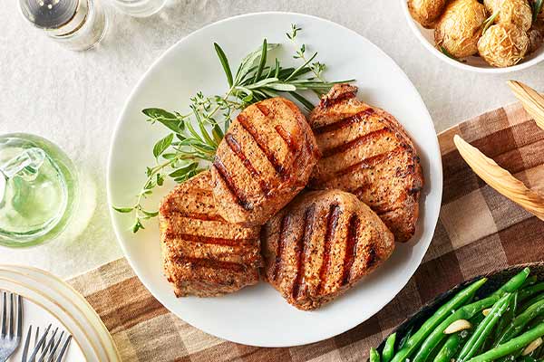 Savory Campfire Pork Chop & Herb Potatoes Plate
