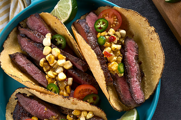 Southwest Ranchero Beef Steak Tacos